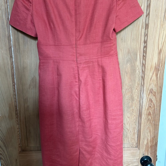 J Crew linen fully lined A-line dress. Worn once, like new. Size 6 - Picture 2 of 4